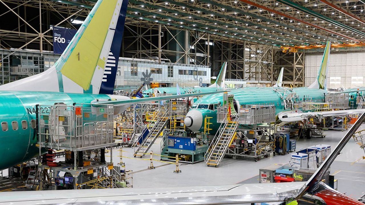 La chaîne d'assemblage des 737 Max à Renton, près de Seattle, est le principal site de Boeing paralysé par la grève depuis le 13 septembre.