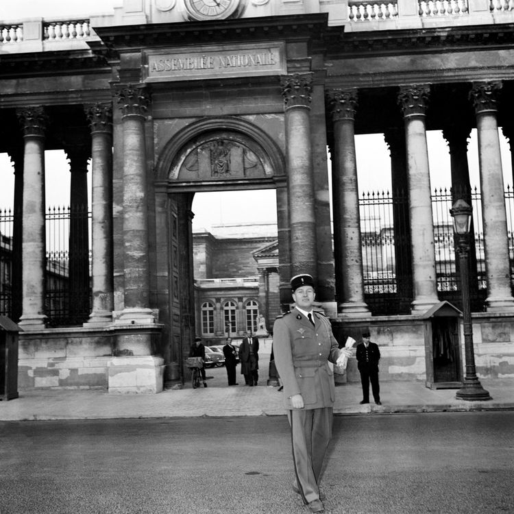 En octobre 1956, Jean-Marie le Pen, alors benjamin de l'Assemblée nationale.